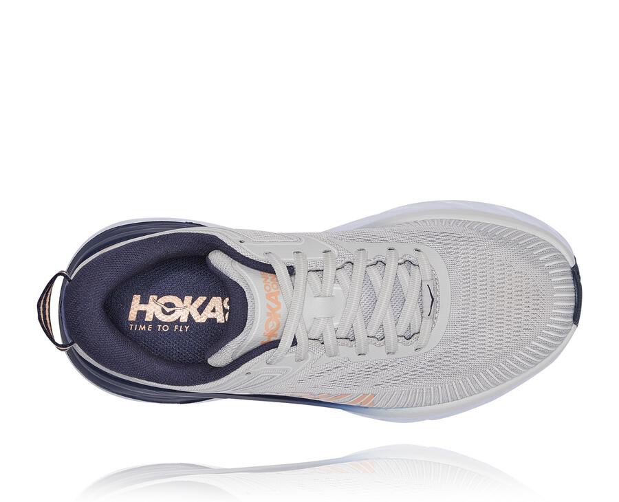 Hoka One One Tenisky Damske Siva/Čierne - Bondi 7 - 98024-LIET